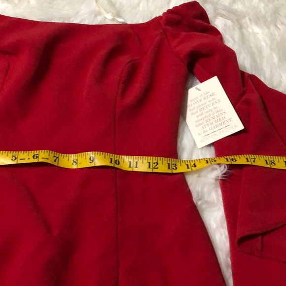 Boston proper red off shoulder sexy casual dress - Picture 6 of 10